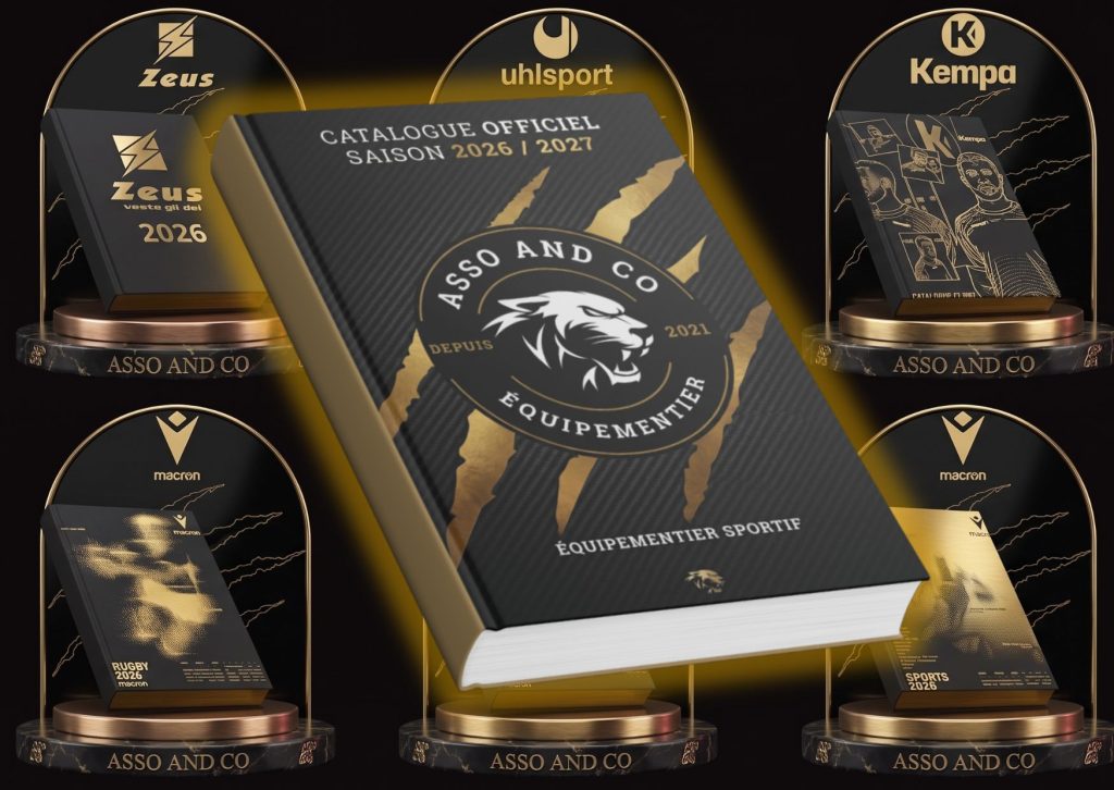 Bouton Télécharger le Catalogue Général Asso and Co PDF - Sélection des meilleures marques d'équipements sportifs et professionnels