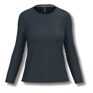 K383 – T-shirt col rond manches longues femme