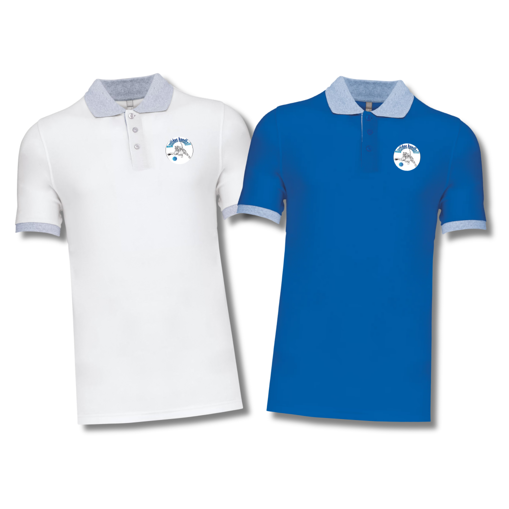 K258 - Polo piqué bicolore homme - BHB